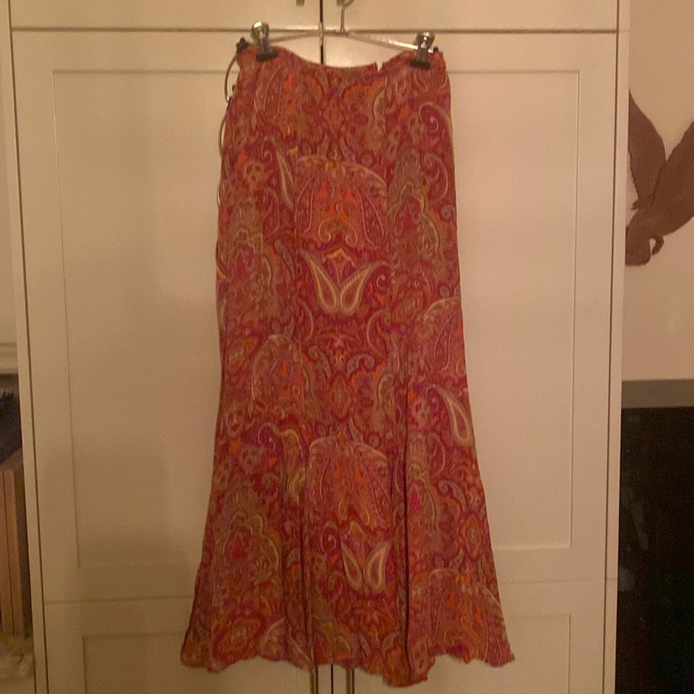 Talbots paisley maxi skirt